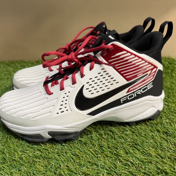 Nike Force Savage Pro Shark 3 P PE Football Cleats White Crimson FJ8163-102 main image 10